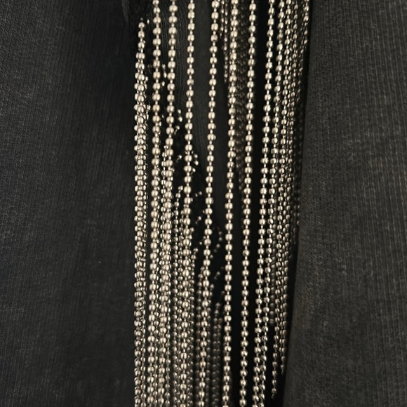 Kut from the Kloth Sweatshirt with Chain Fringe-XL - Picture 7 of 7